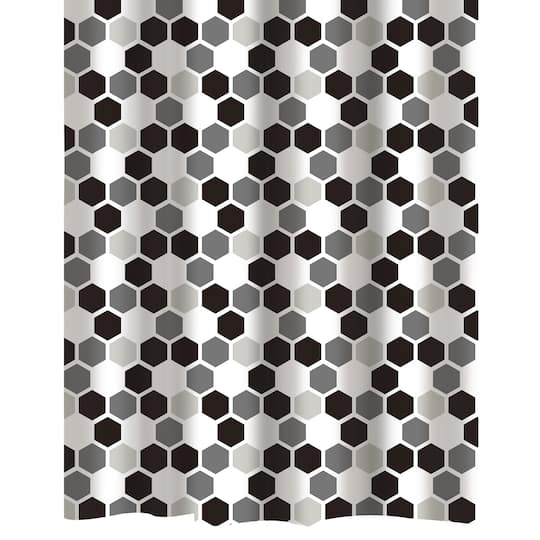 Bath Bliss Honey Comb Design Shower Curtain